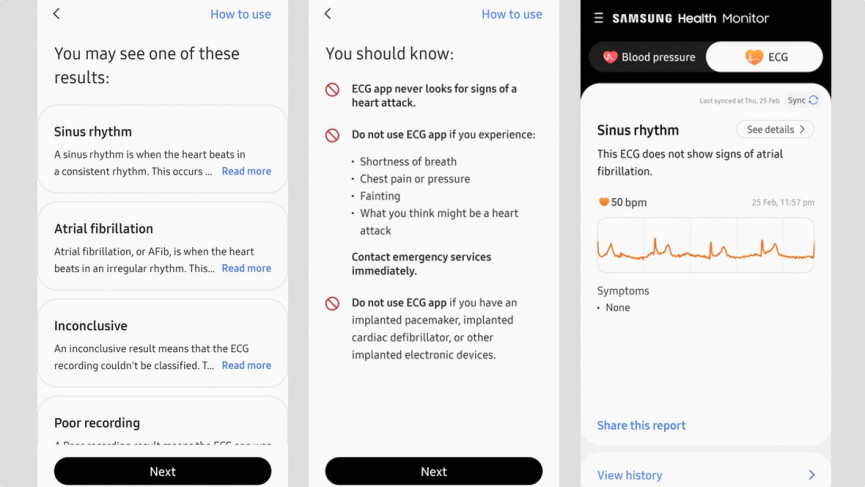 How to take an ECG reading on the Samsung Galaxy smartwatches